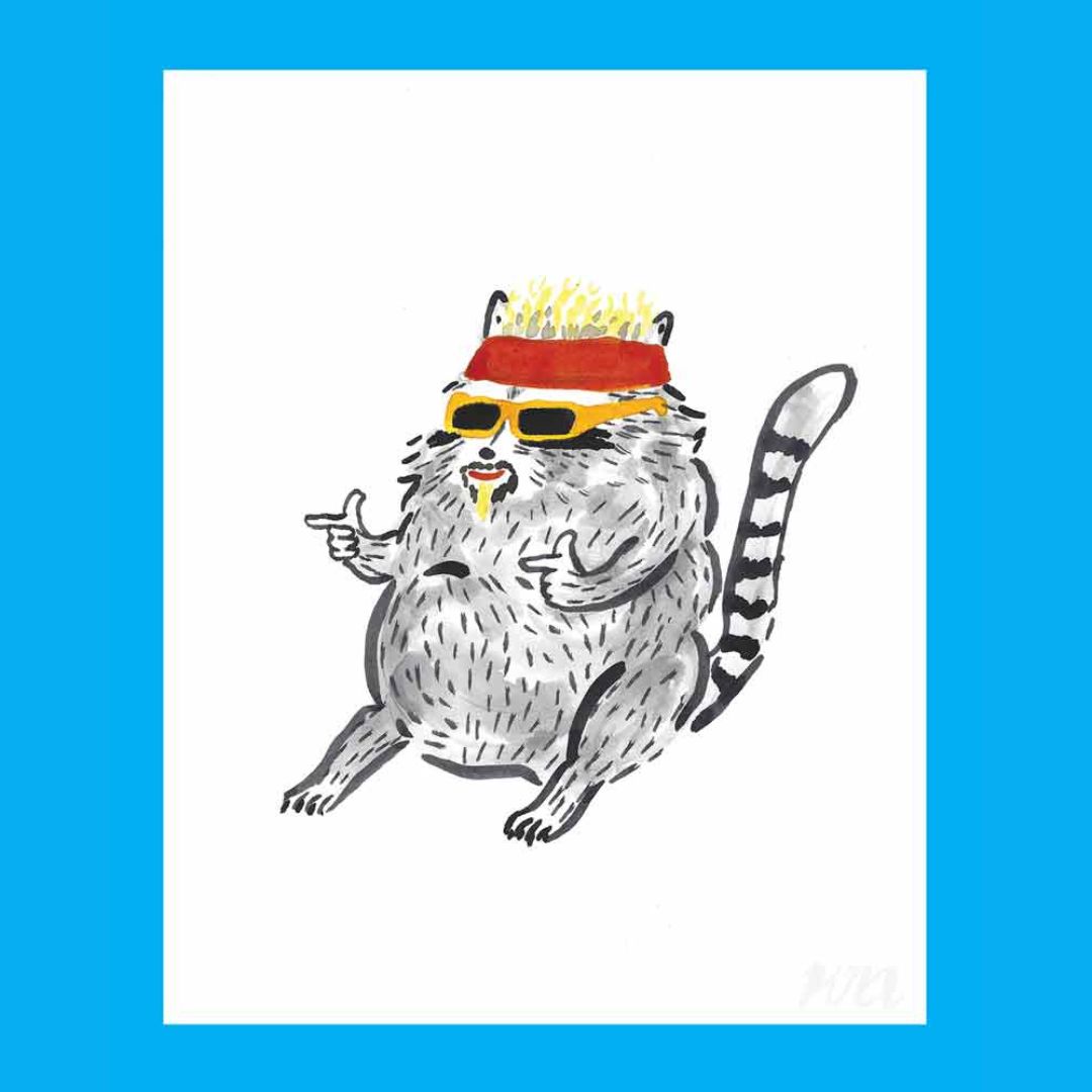 Flavortown Raccoon - Art Print - 8x10 - Kristina Micotti
