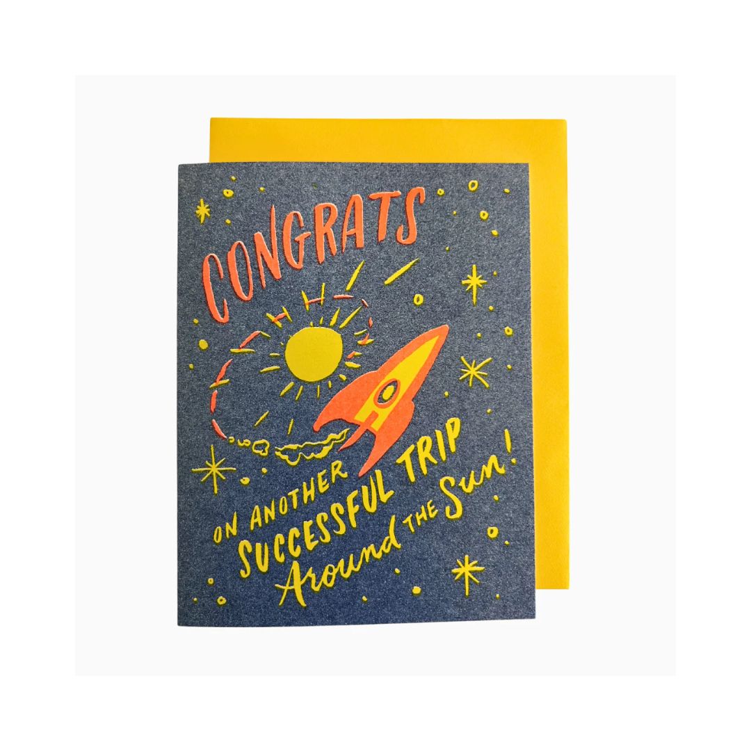 Trip Around Sun - Card - Ladyfingers Letterpress