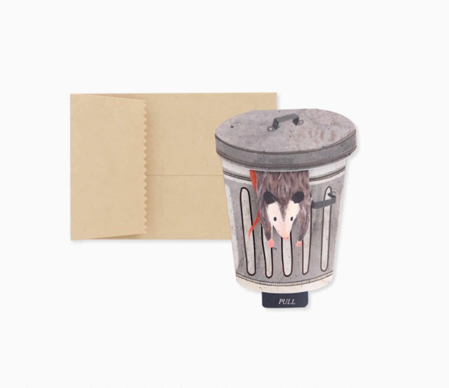 Possum Lets Get Trashed Interactive Greeting Card