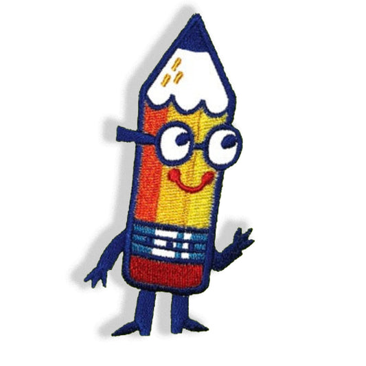 Mr. Pencil - Embroidered Patch - Little Friends of Printmaking LFOP