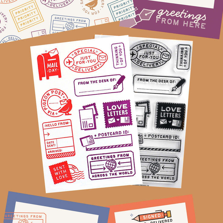 Love Letters Clear Rubber Stamp Set - 4x6
