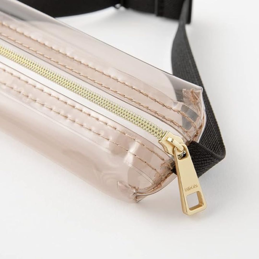 Midori - Book Band Pen Case - Clear - Sepia