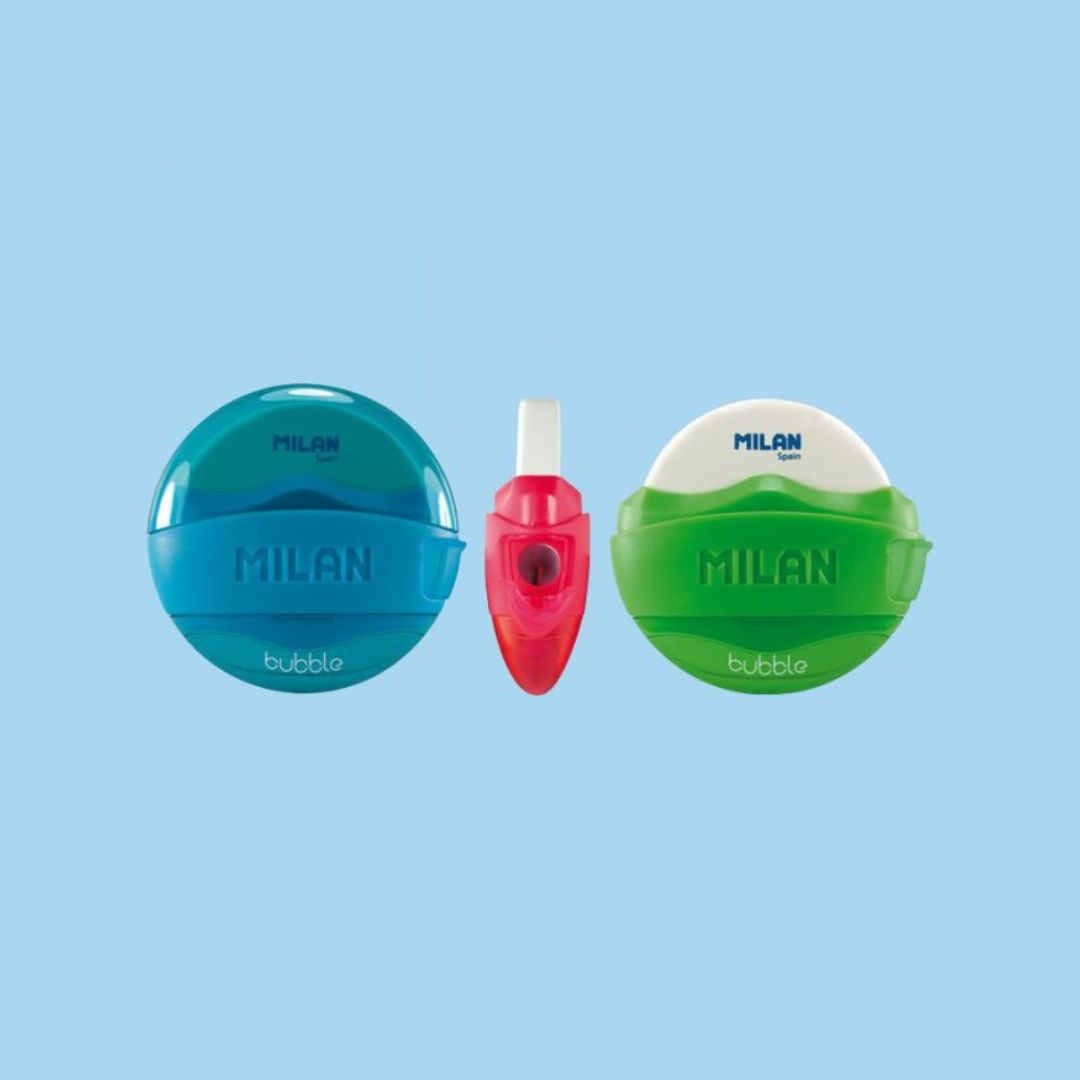 Milan Bubble Pencil Sharpener with Eraser