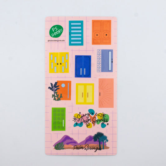 Palm Springs Doors Vinyl Sticker Sheet