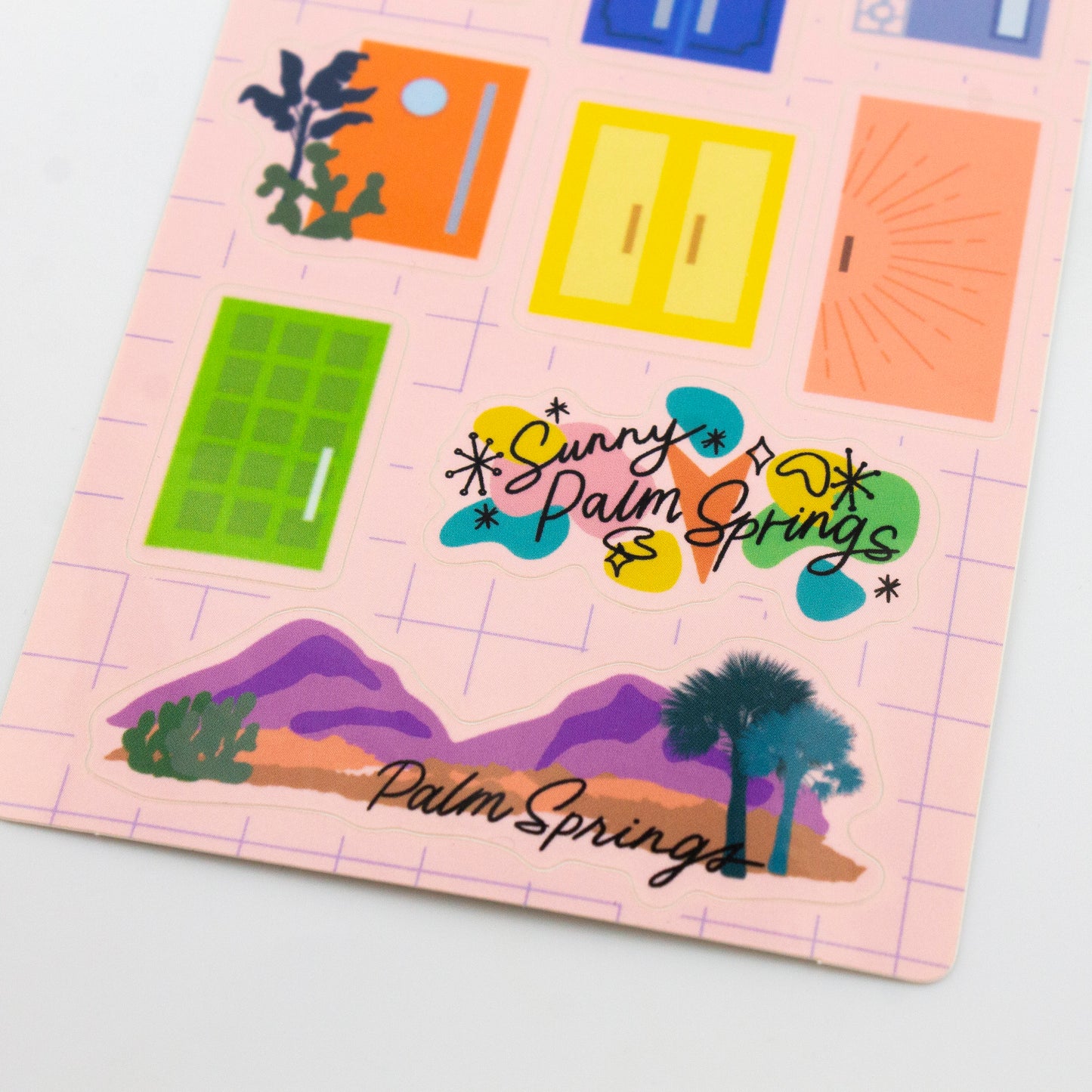Palm Springs Doors Vinyl Sticker Sheet