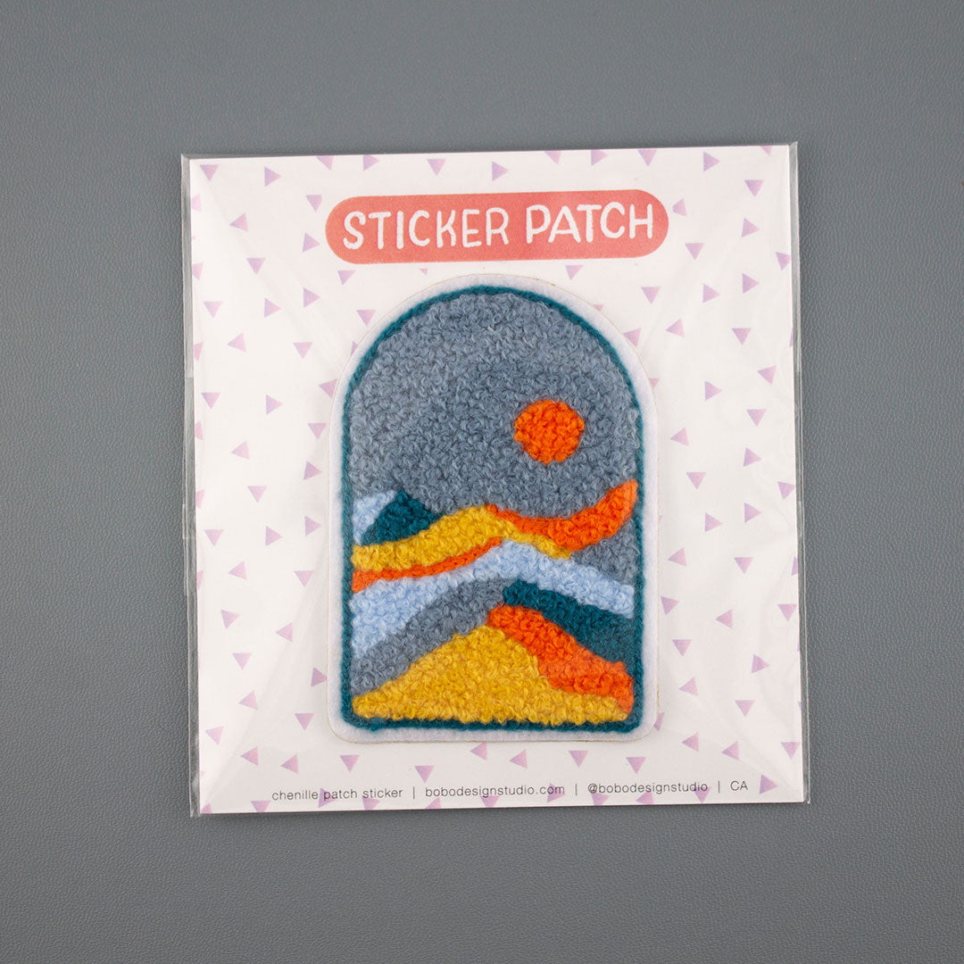 Painted Mountains - Chenille Woven Sticker Patch