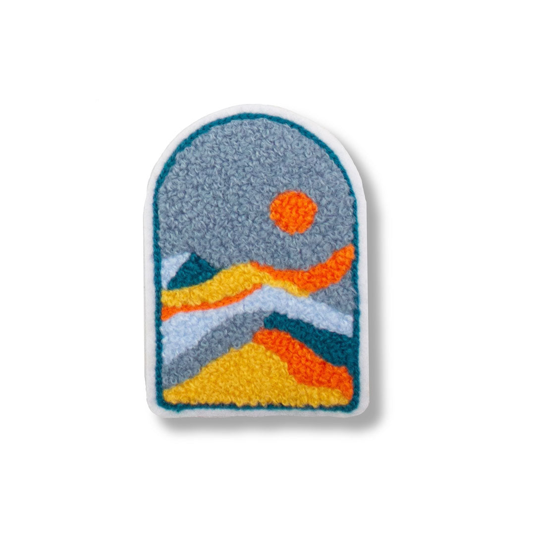 Painted Mountains - Chenille Woven Sticker Patch