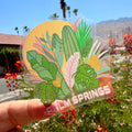 Palm Springs Flora Clear Sticker