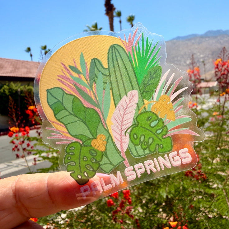 Palm Springs Flora Clear Sticker