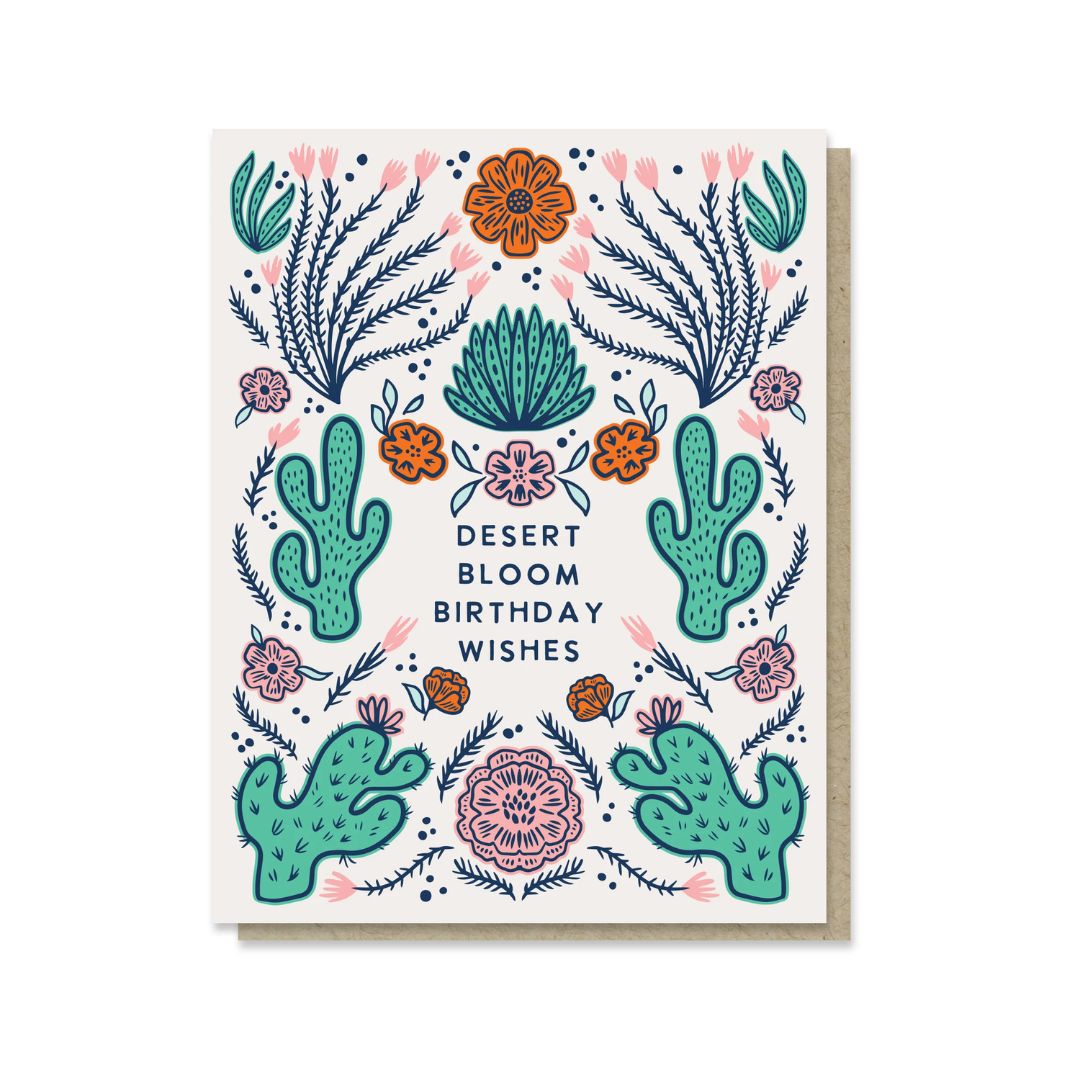 Desert Bloom Birthday Wishes - Greeting Card - Paper Parasol Press