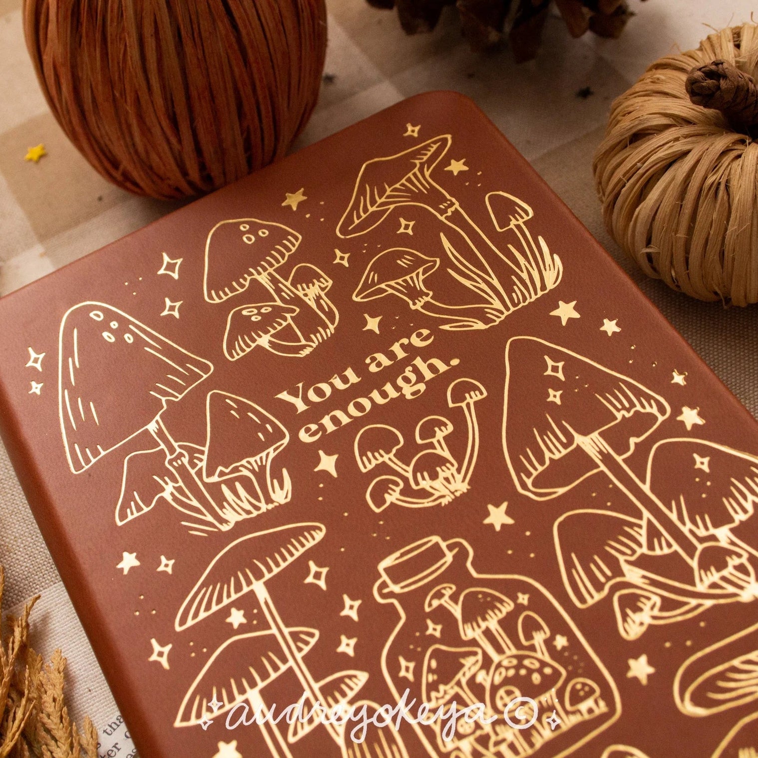 You are Enough Autumnal Journal - A5 - Autumal Brown