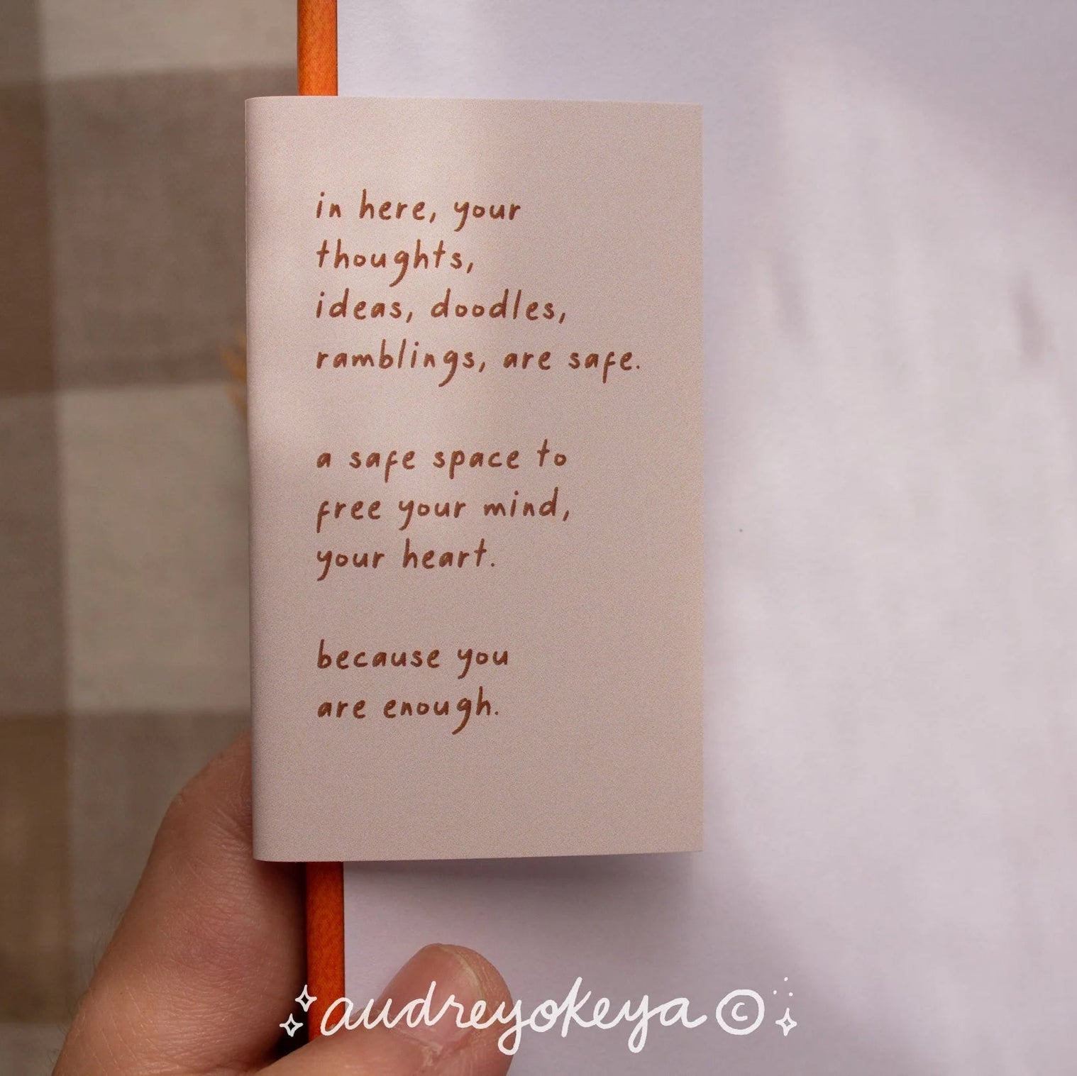You are Enough Autumnal Journal - A5 - Olive Gren
