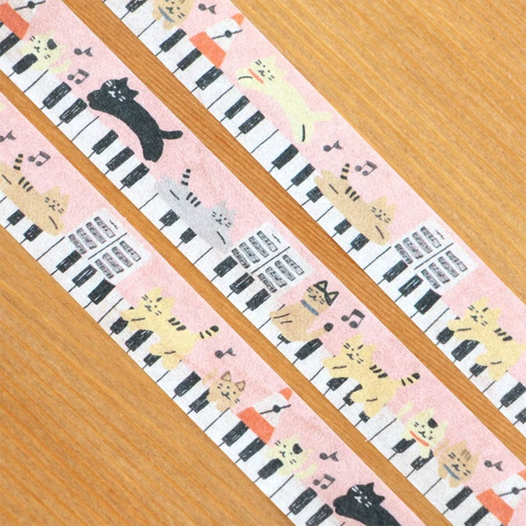 Piano Cat Washi Tape