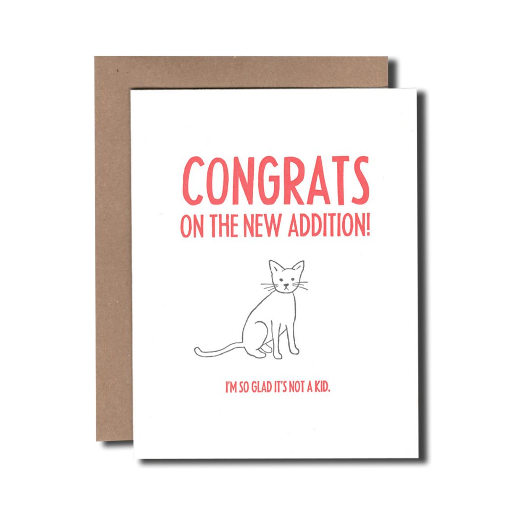 Congrats on the new Cat - Greeting Card - Power and Light Press