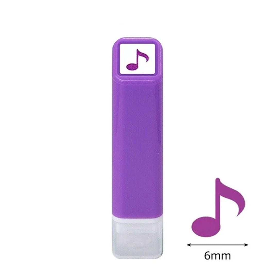 Purple Music Note Mini Self Inking Stamp