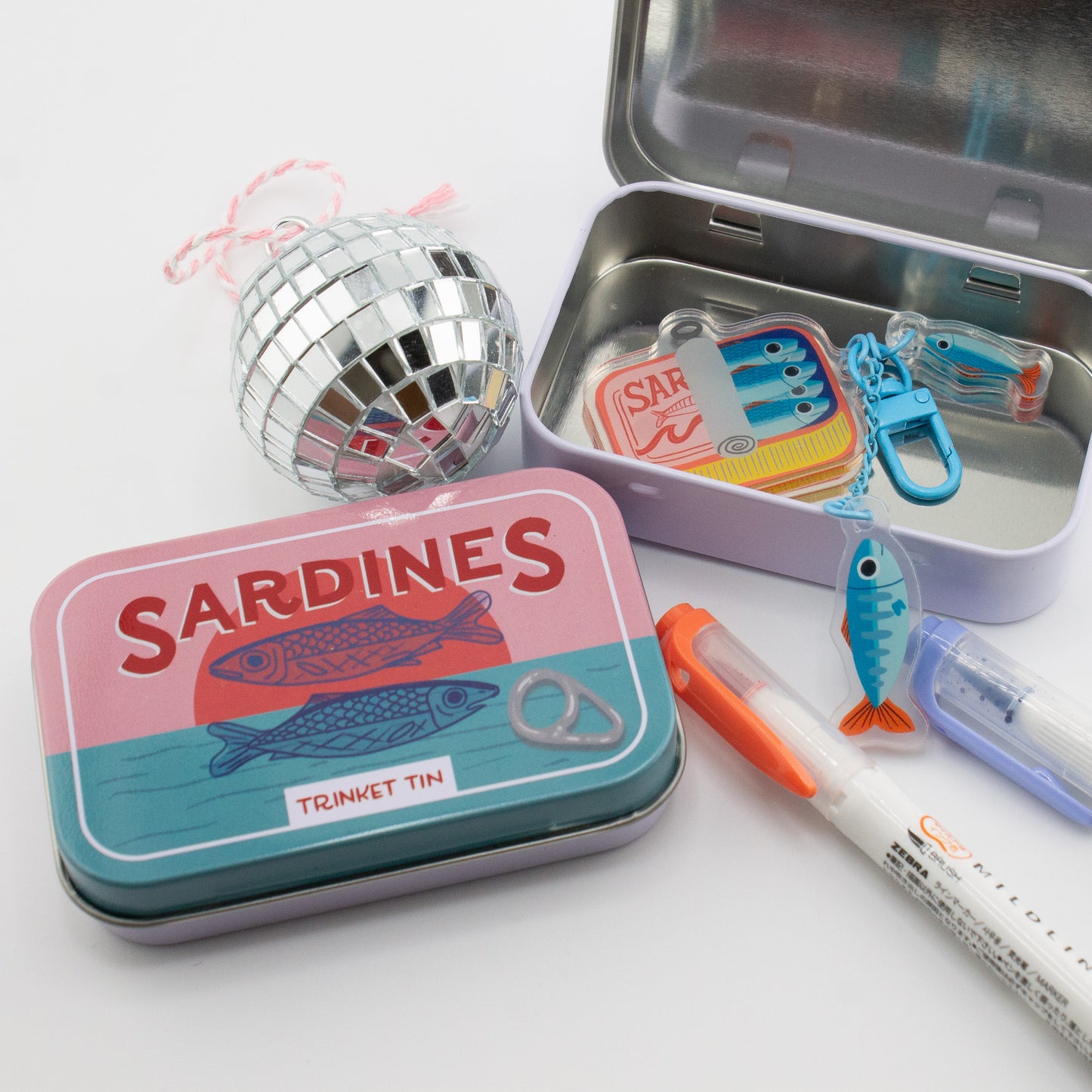 Sardine Tin- Stationery Trinket Tin (Empty)