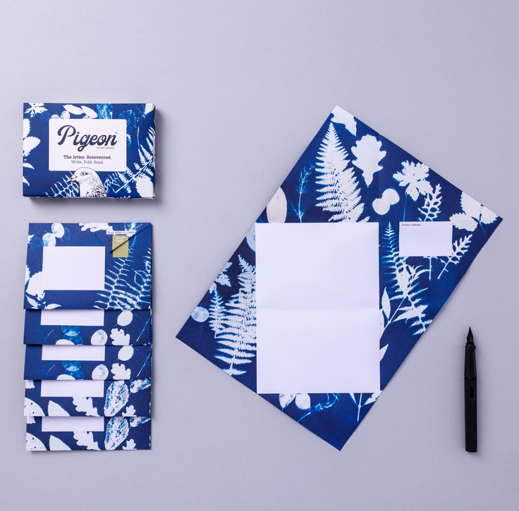 Apothecary Pigeon, Botanical Folding Letter Set - Pack of 6