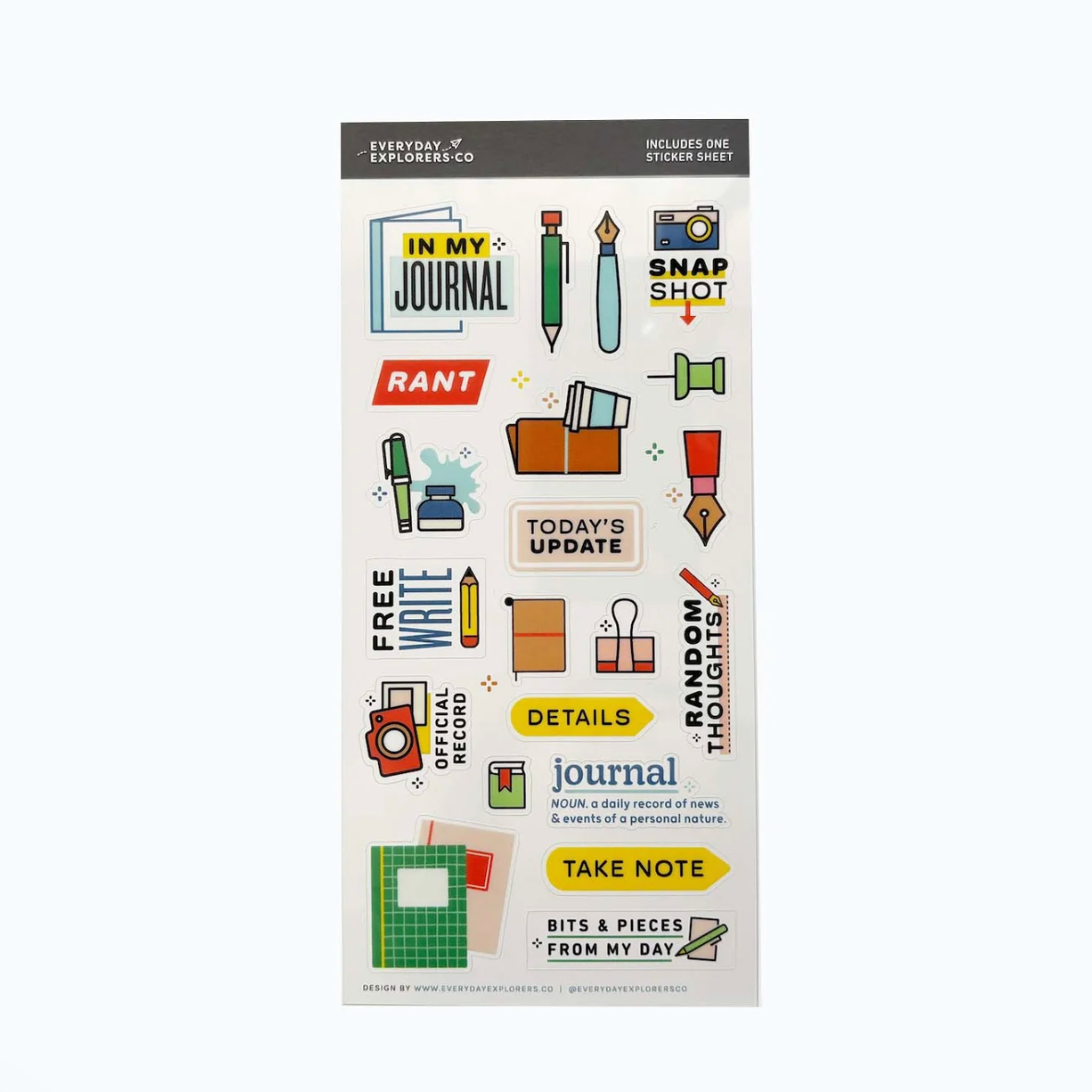 In My Journal - Clear Sticker Sheet