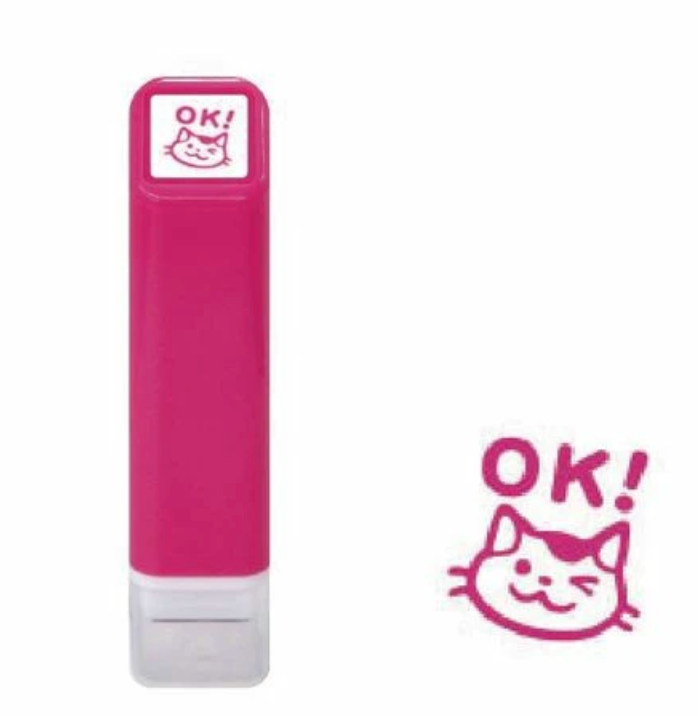 Ok Cat Mini Self Inking Stamp