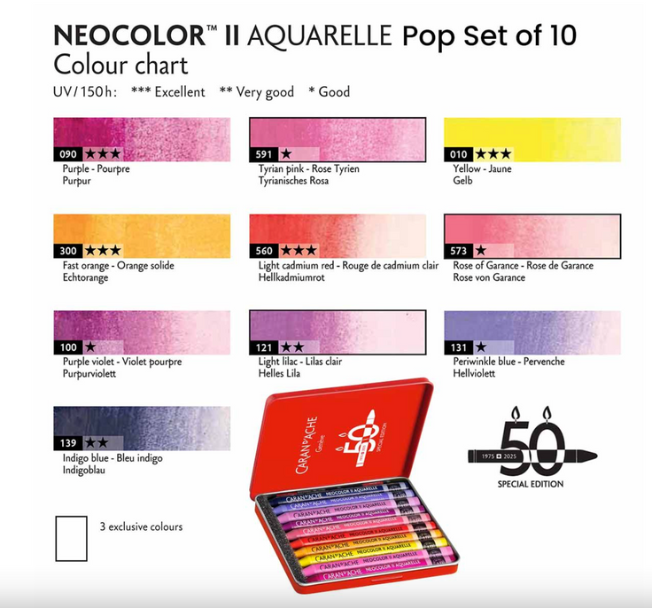 Neocolor II 50th Anniversary -Pop - Caran d'Ache