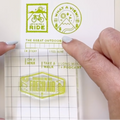 3x3 Acrylic block- Rubber Stamp