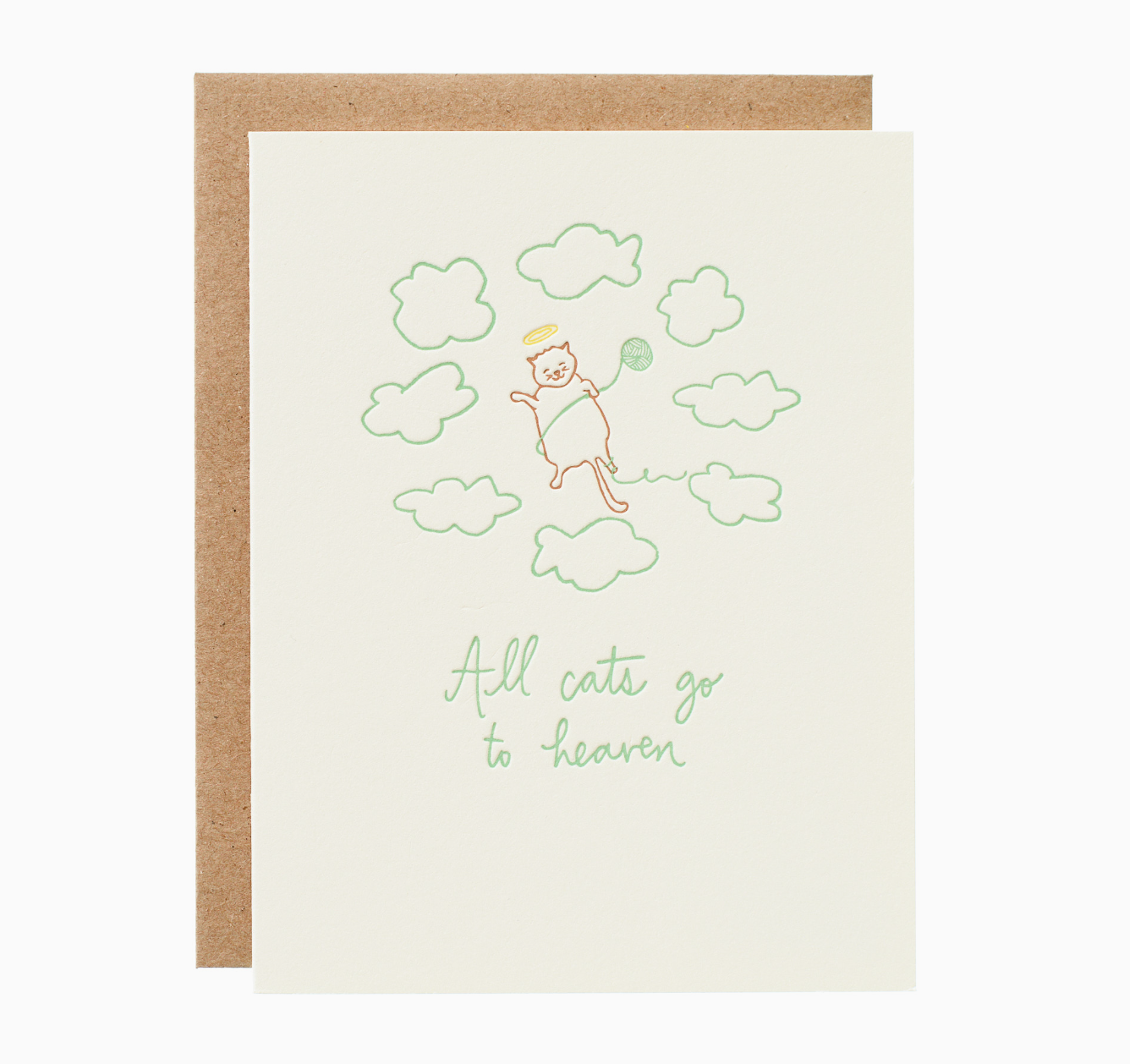All Cats Go To Heaven - Sympathy Card