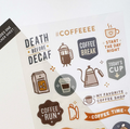 Coffee - Clear Sticker Sheet