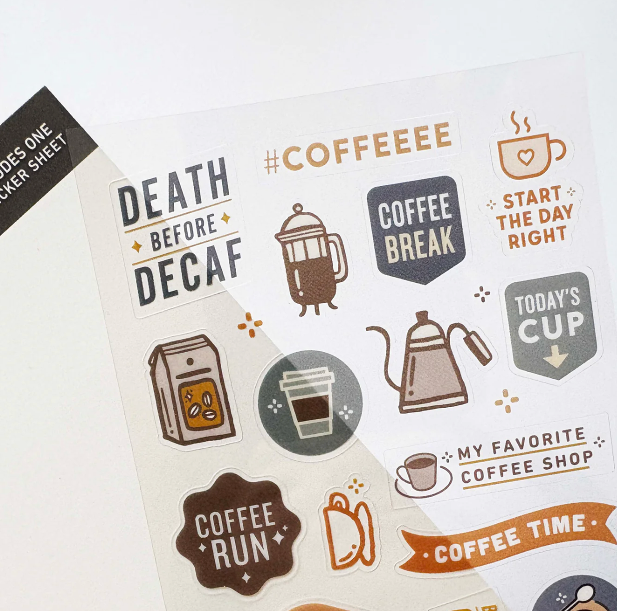Coffee - Clear Sticker Sheet