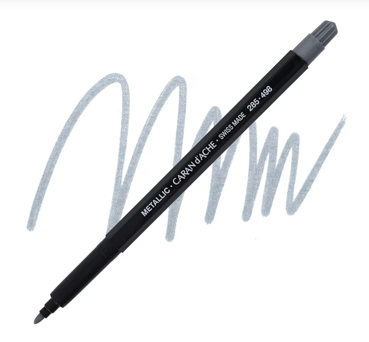 Fibre Metallic Pen Silver - Caran d'Ache