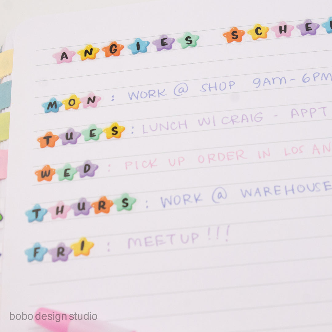 Star Letters - PET Letter Bead Tape