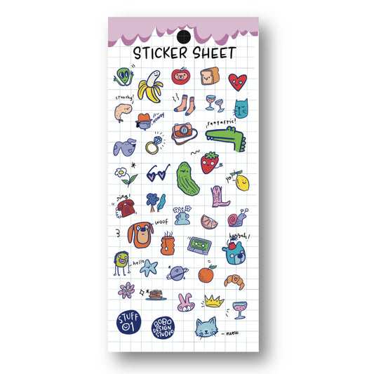 Stuff 01-Clear Planner Sticker Sheet