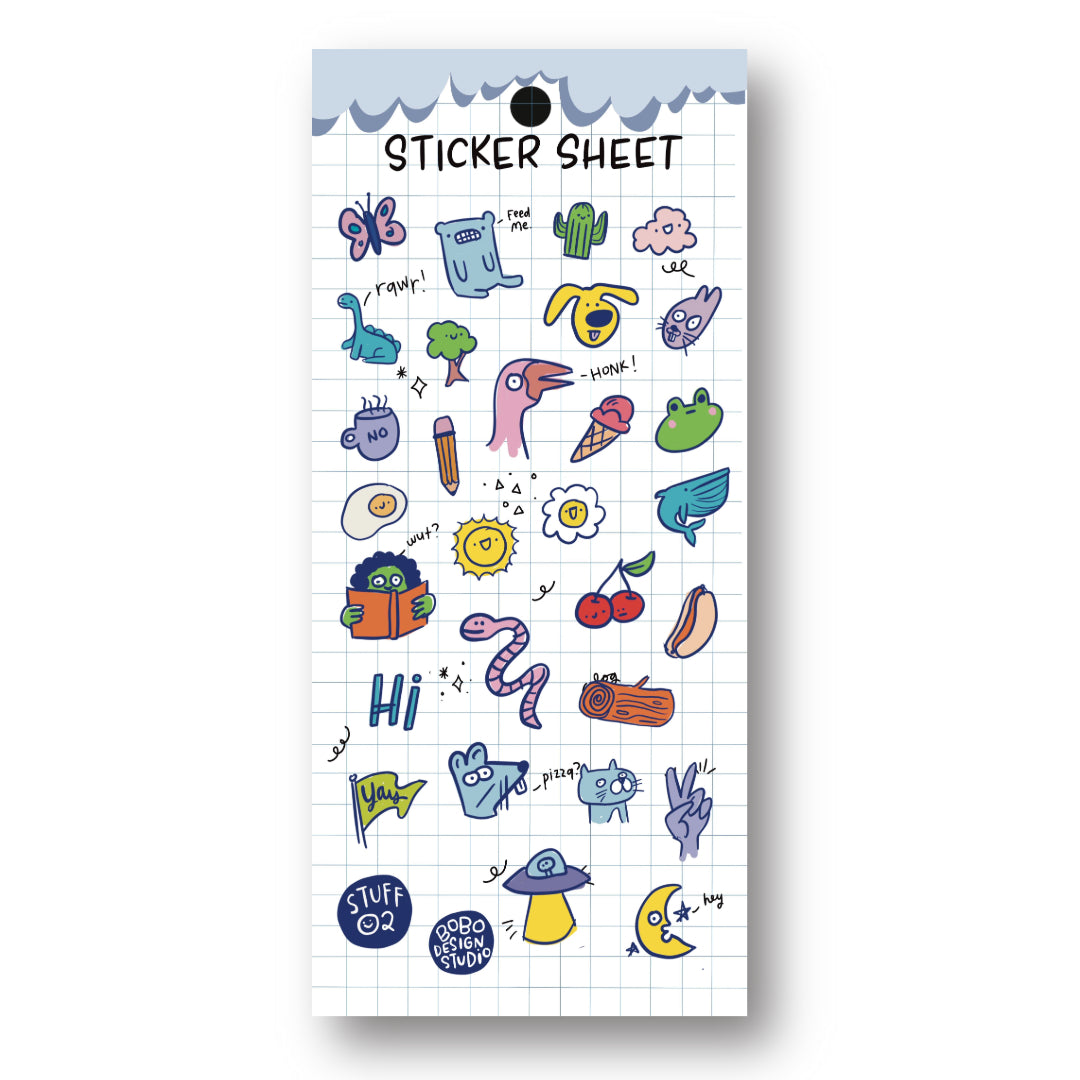 Stuff 02-Clear Planner Sticker Sheet