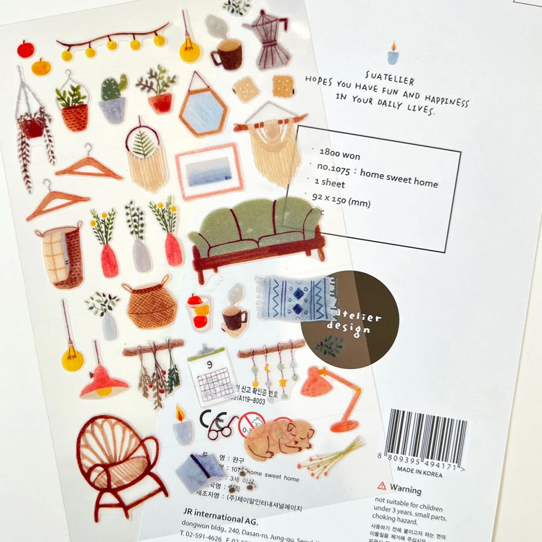 Home Sweet Home Sticker Sheet – bobo design studio