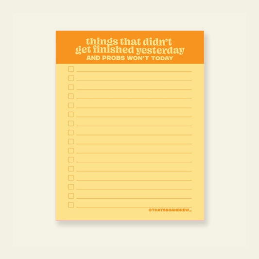 Things From Yesterday - Notepad with Magnet - That's So Andrew