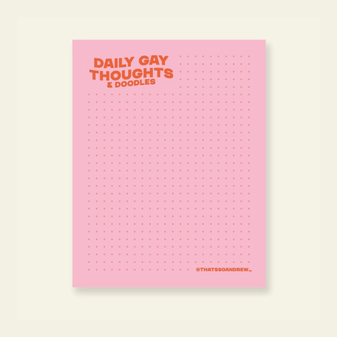 Daily Gay Thoughts - Notepad with Magnet - That's So Andrew