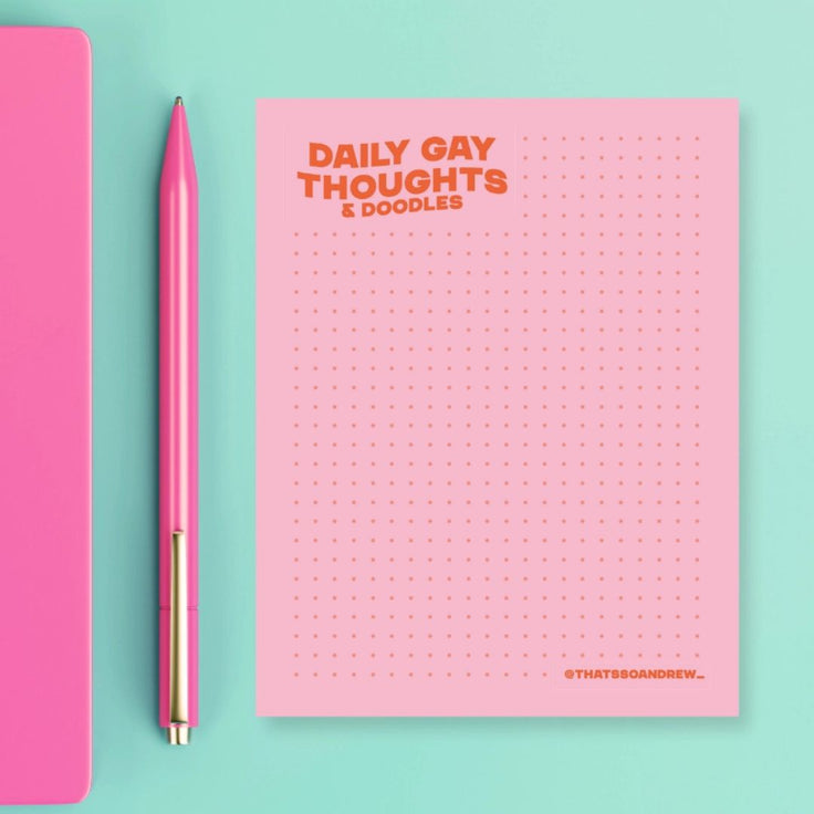 Daily Gay Thoughts - Notepad with Magnet - That's So Andrew