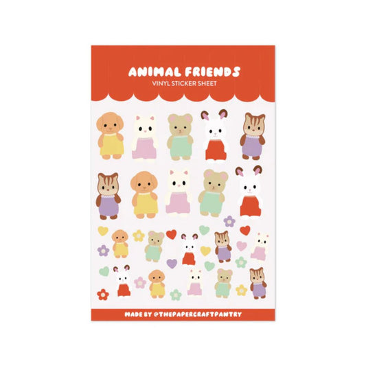 Animal Friends - Sticker Sheet - Paper + Craft Pantry