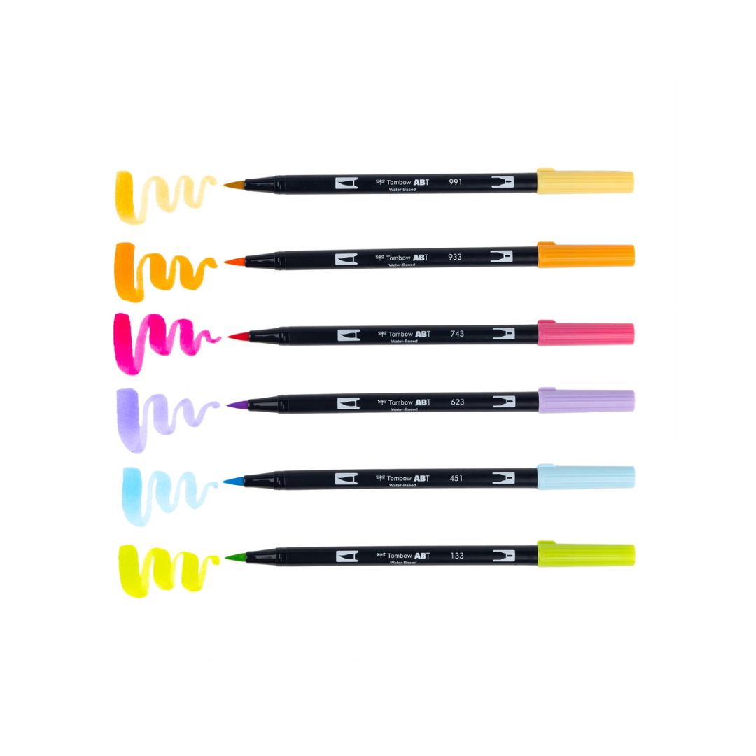 Yay Sorbet 6-Pack Dual Brush Pen