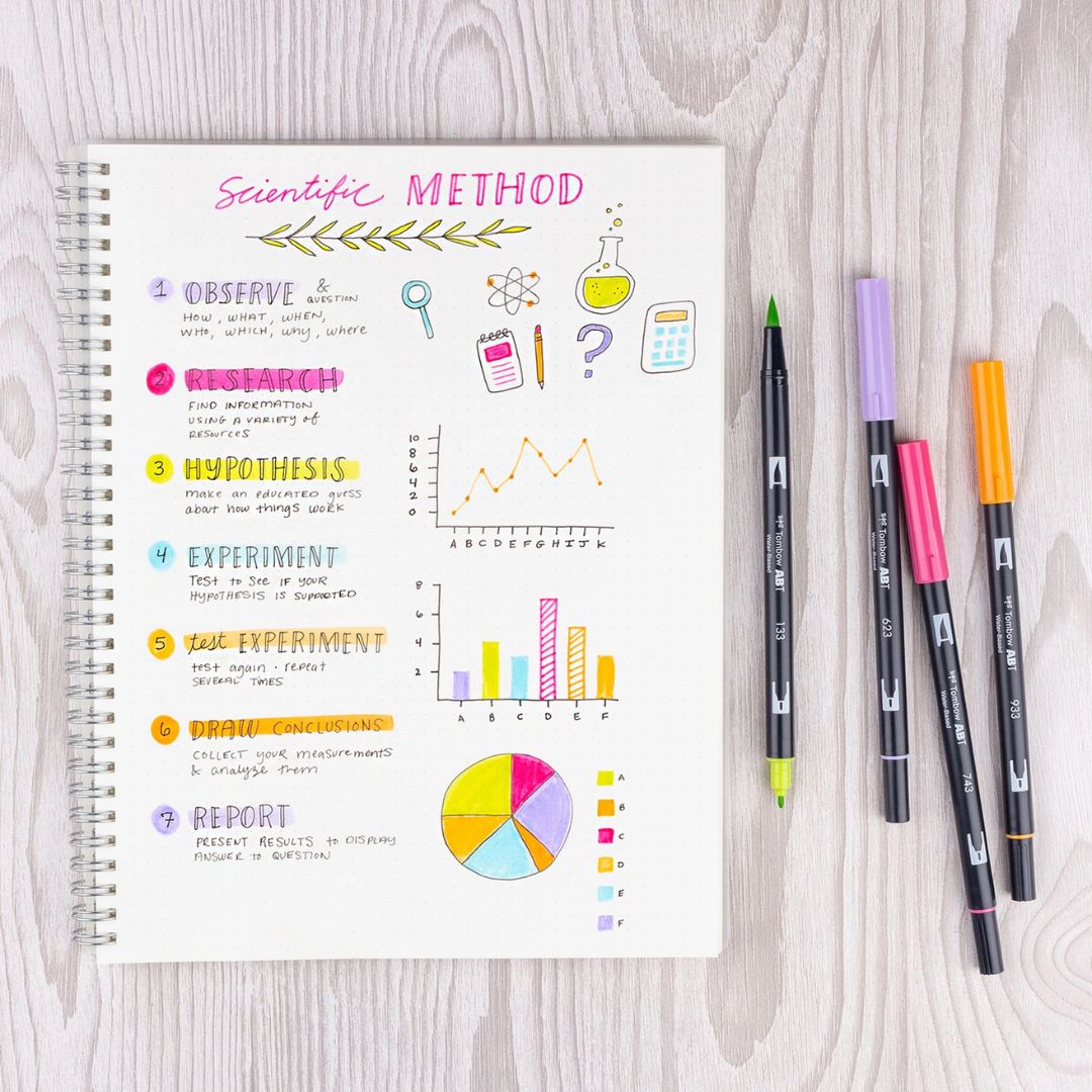 Yay Sorbet 6-Pack Dual Brush Pen