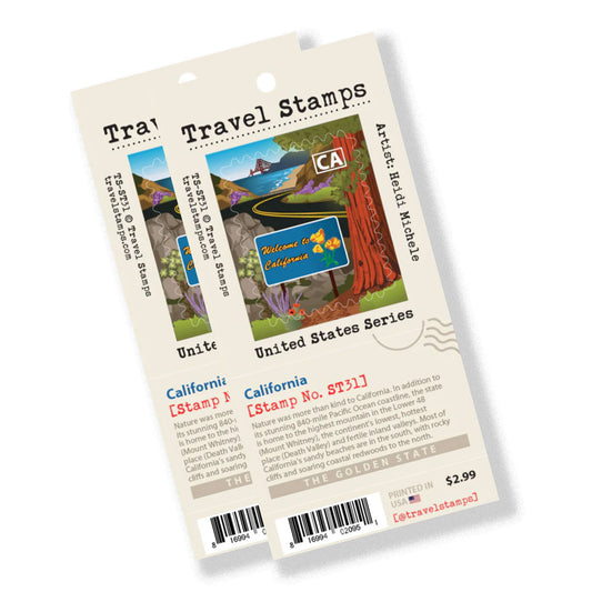 California - Sticker - Travel Stamp ST31