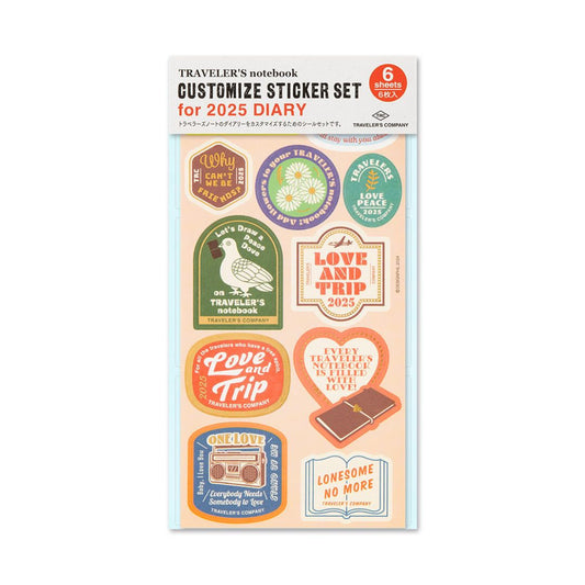 Traveler's Notebook Customize Sticker Set for Diary 2025