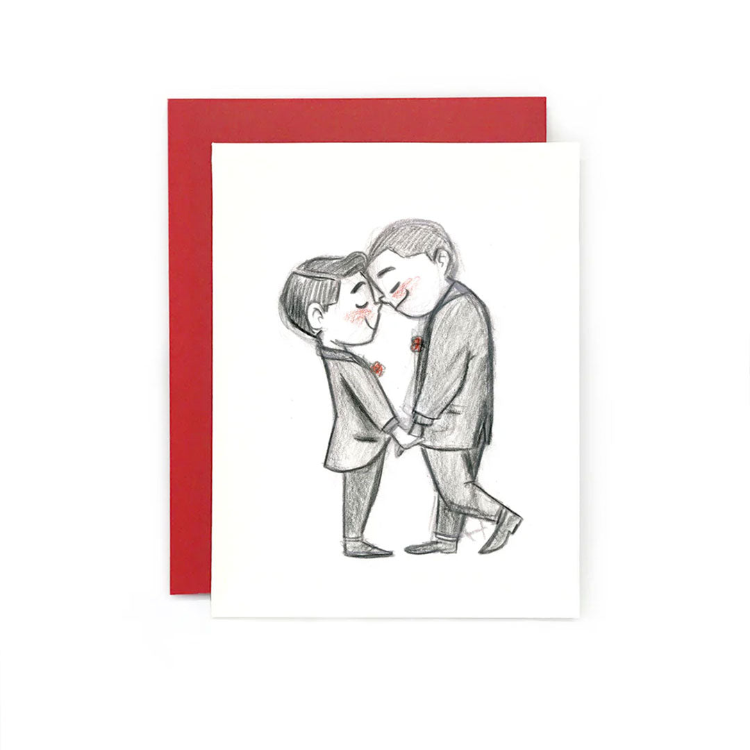 Two Grooms Greeting Card