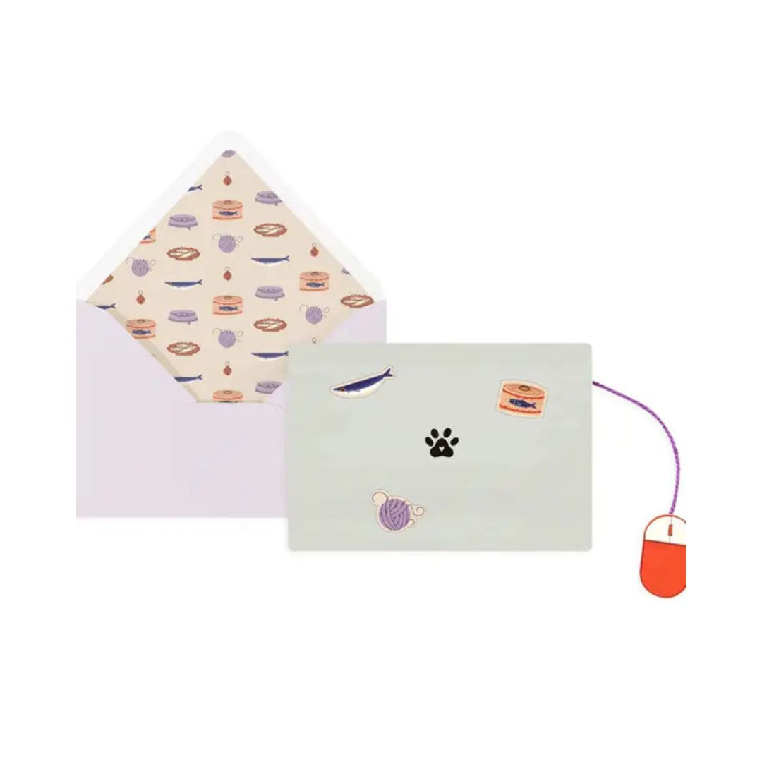 Cat Laptop Birthday - Card - UWP Luxe
