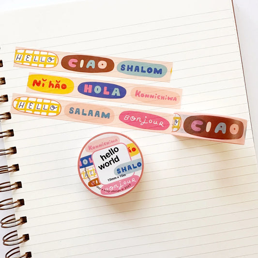 Hello World Washi Tape- Stationery Store Day