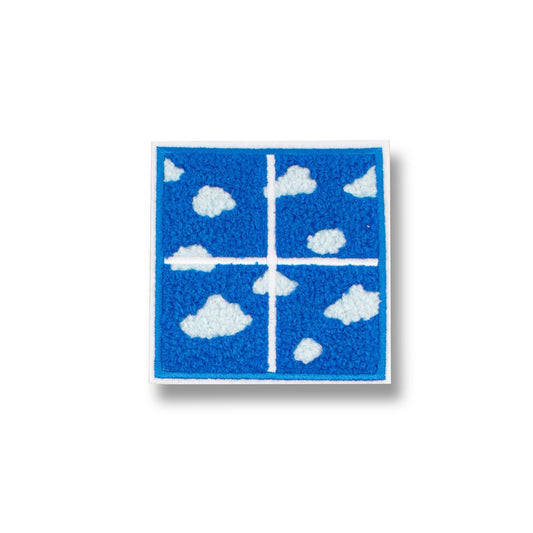 Window and Clouds - Chenille Woven Sticker Patch