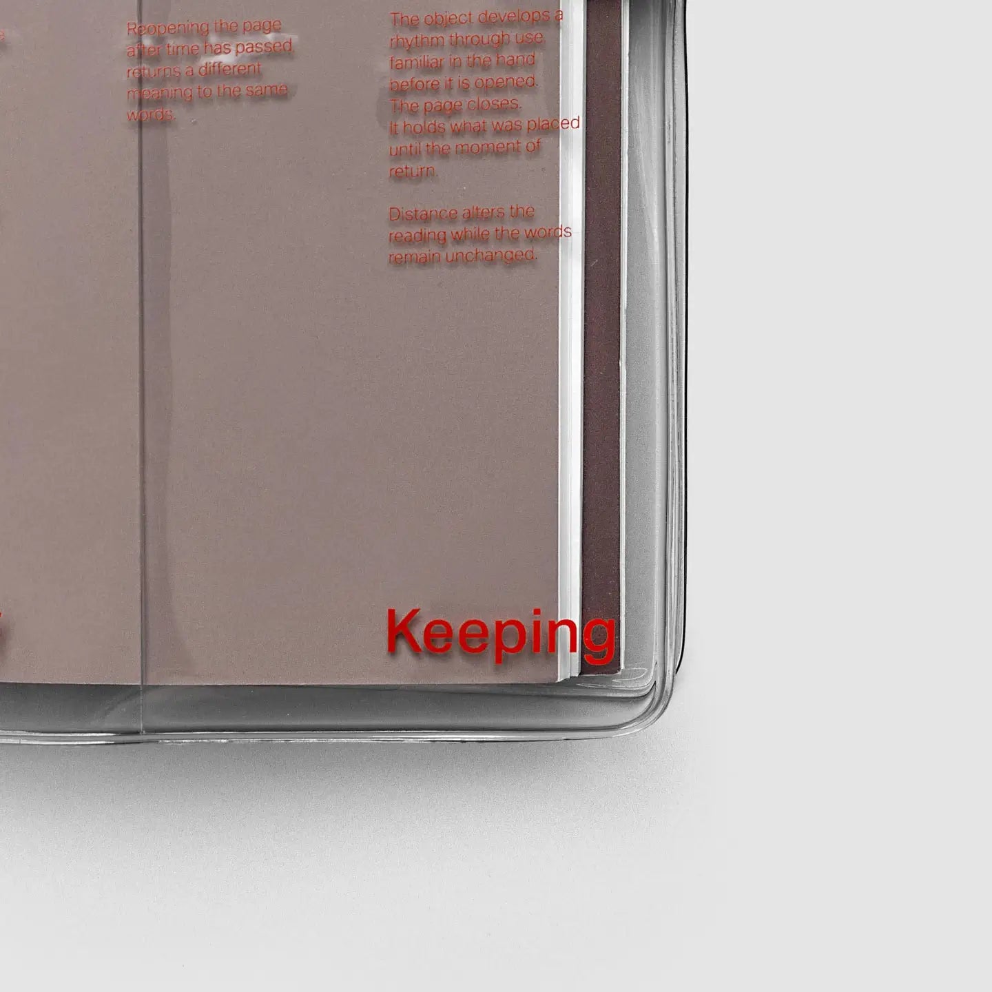 Act of Keeping Travel Cover | Clear Vinyl - COVER ONLY