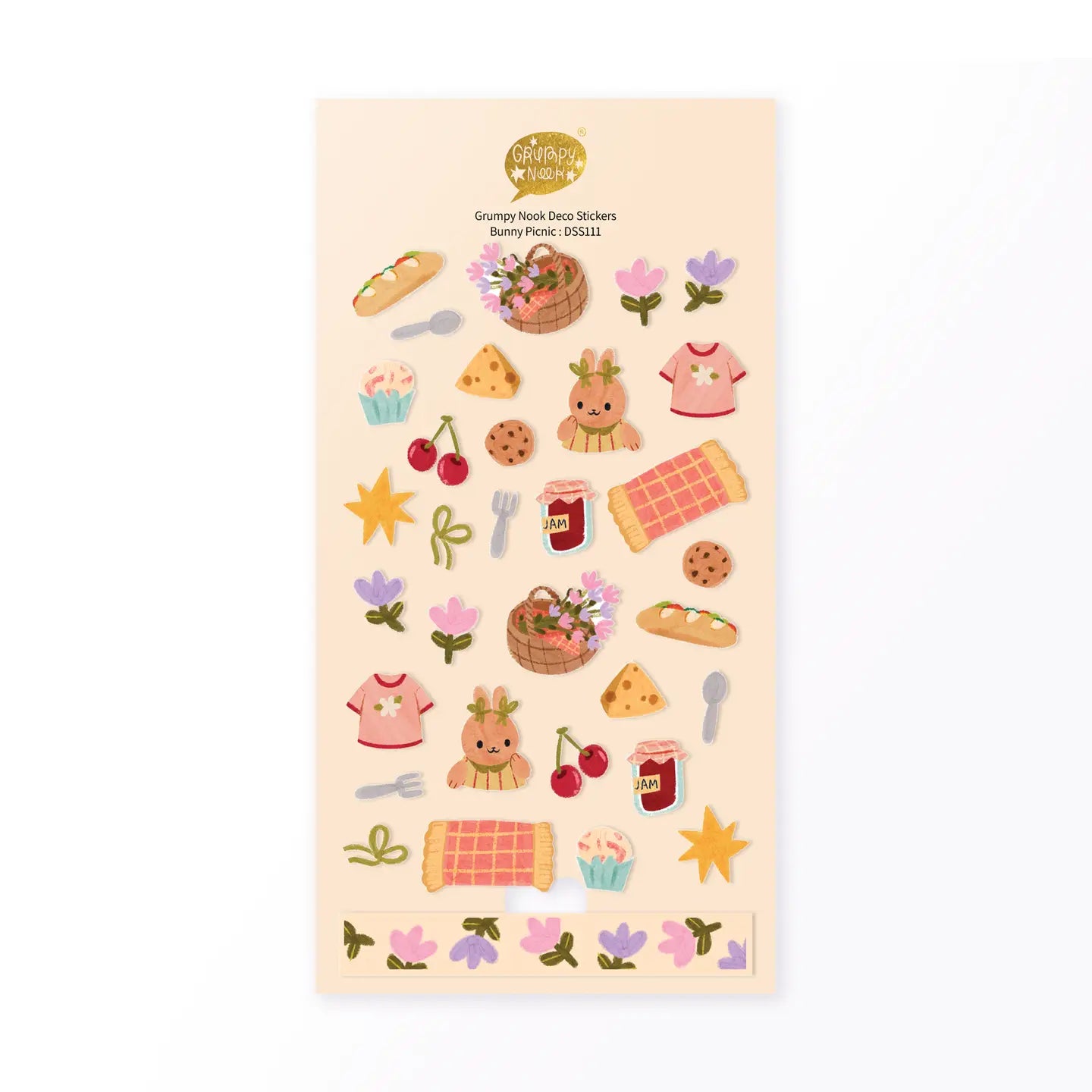 Bunny Picnic Deco Sticker Sheet