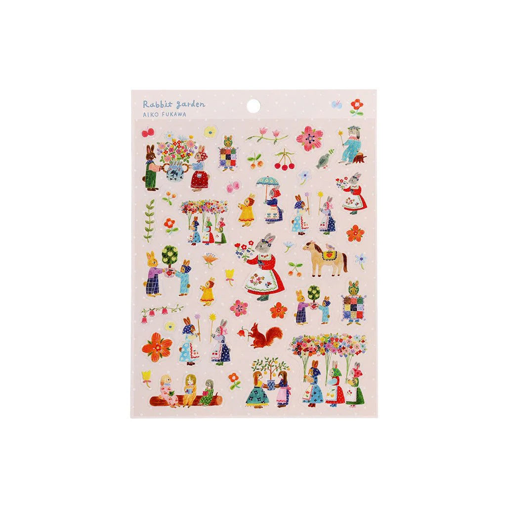 Rabbit Garden Sticker Sheet - Aiko Fukawa
