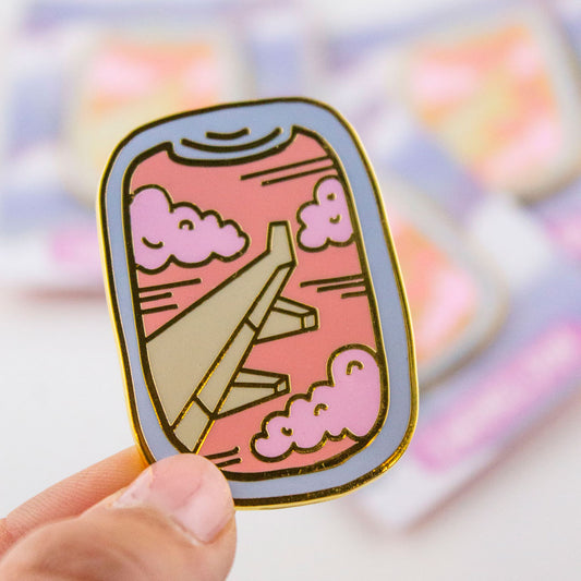 Airplane Window Enamel Pin