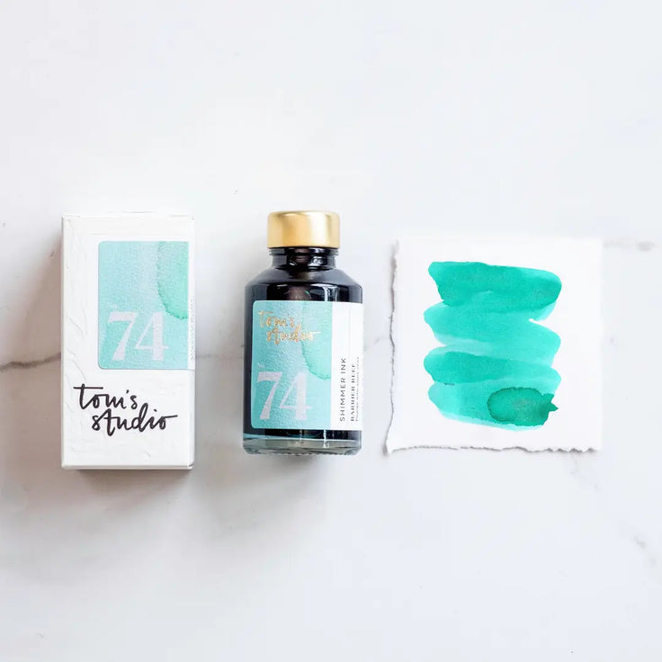 Tom's Studio Fountain Pen Ink - Shimmer Ink Barrier Reef- No 74